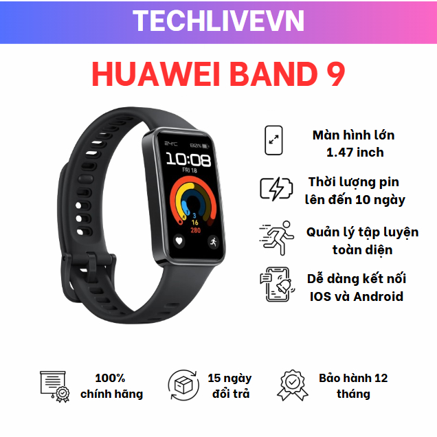 HUAWEI BAND 9 - Thiết bị đeo thông minh Huawei Band 9 - New nguyên seal - Bảo hành chính hãng | Shopee Việt Nam