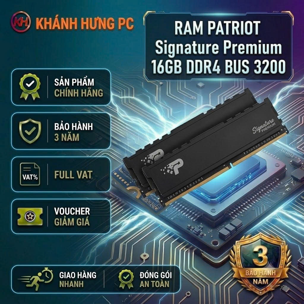 RAM Patriot Signature Premium 16GB DDR4 3200Mhz CHÍNH HÃNG FULL VAT | Shopee Việt Nam