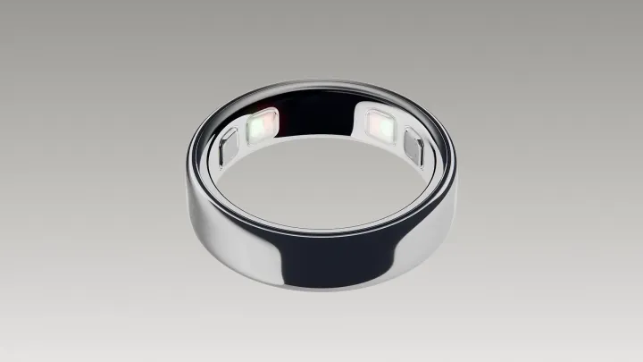 Oura Ring 5 Brushed Silver The worlds smallest smart ring- 24/7 Monitoring Heart Sleep Stress Bluetooth Waterproof