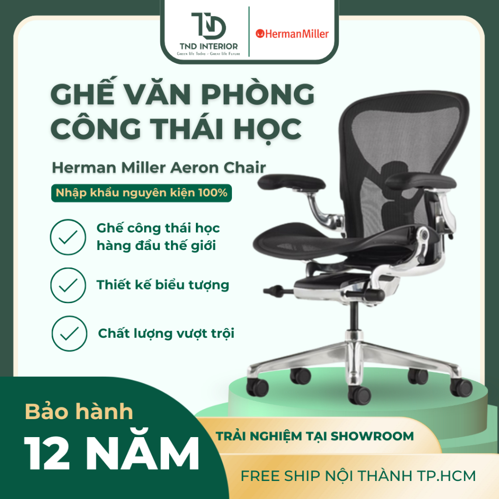 Ghế công thái học văn phòng Herman Miller Aeron Chair – Size B | Shopee Việt Nam