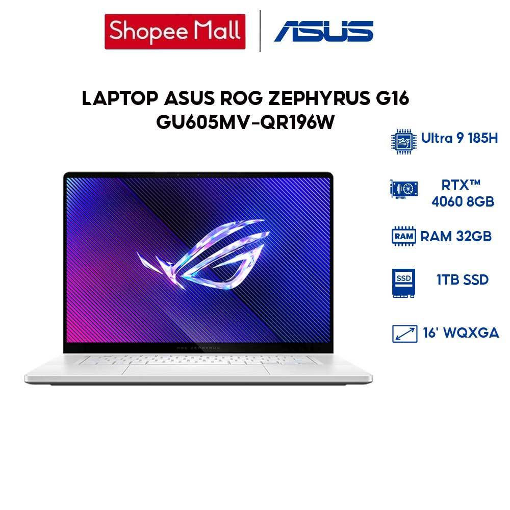 Laptop ASUS ROG Zephyrus G16 GU605MV-QR196W Intel Core Ultra 9 185H | 32GB | 1TB | RTX™ 4060 8GB | Shopee Việt Nam