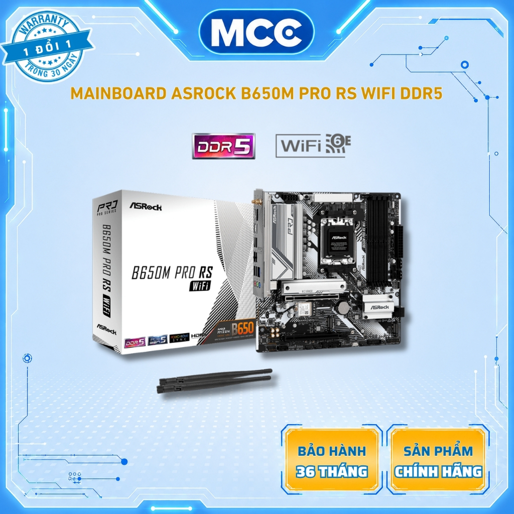 Mainboard ASRock B650M Pro RS WIFI DDR5 | Shopee Việt Nam