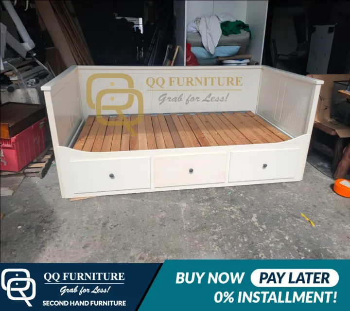 IKEA Hemnes Single Bed, convertible to King Bed and Daybed with Storage / Drawers | Lazada Malaysia
