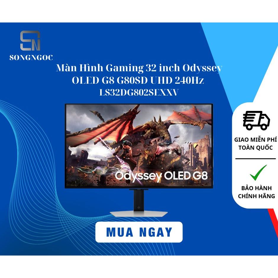 Màn Hình Gaming Samsung 32 inch Odyssey OLED G8 G80SD UHD 240Hz LS32DG802SEXXV | Shopee Việt Nam