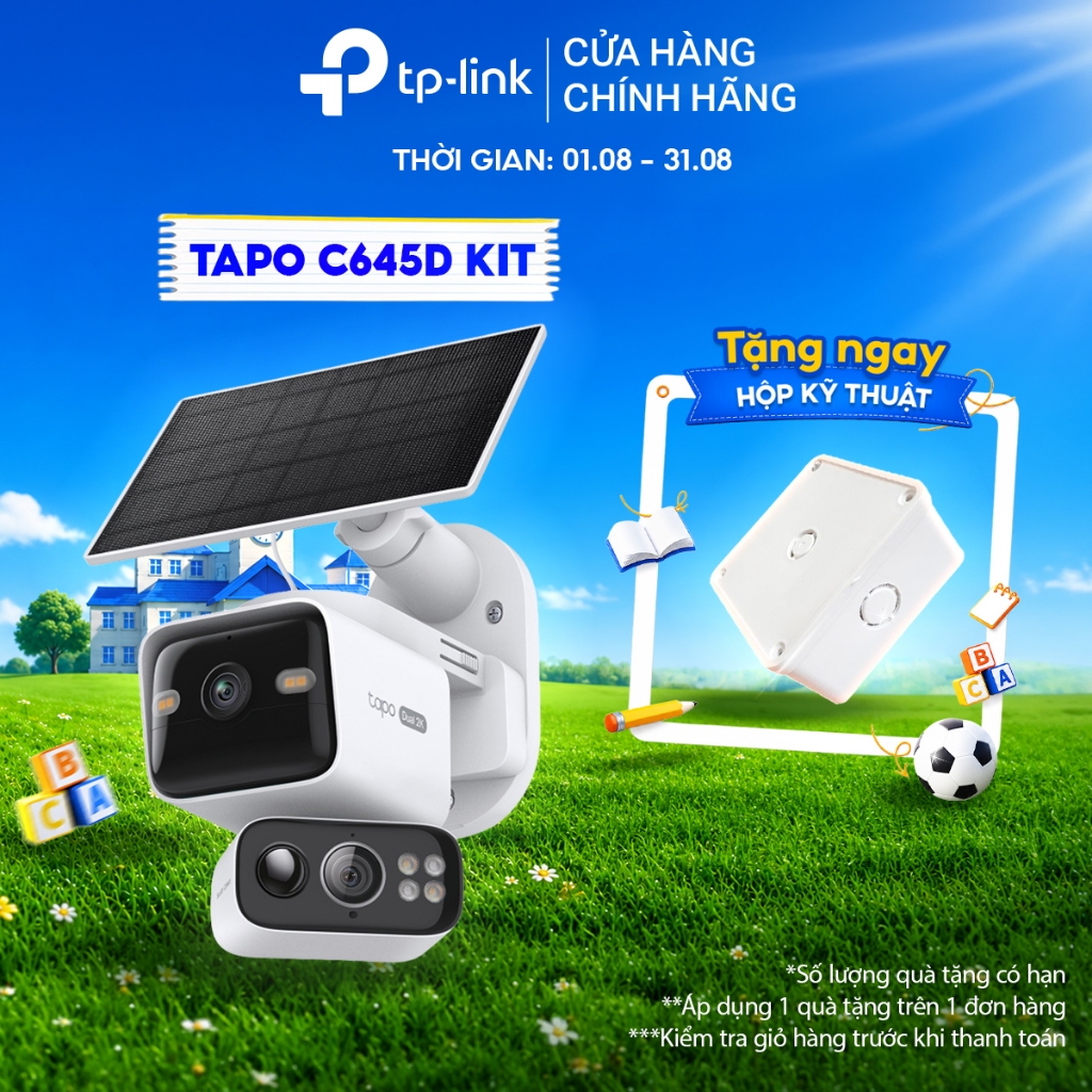Camera An Ninh Wi-Fi TP-Link Tapo C645D KIT 2 Ống Kính, Chất Lượng 2K, Kèm Pin Năng Lượng Mặt Trời, Nhìn Đêm Có Màu | Shopee Việt Nam