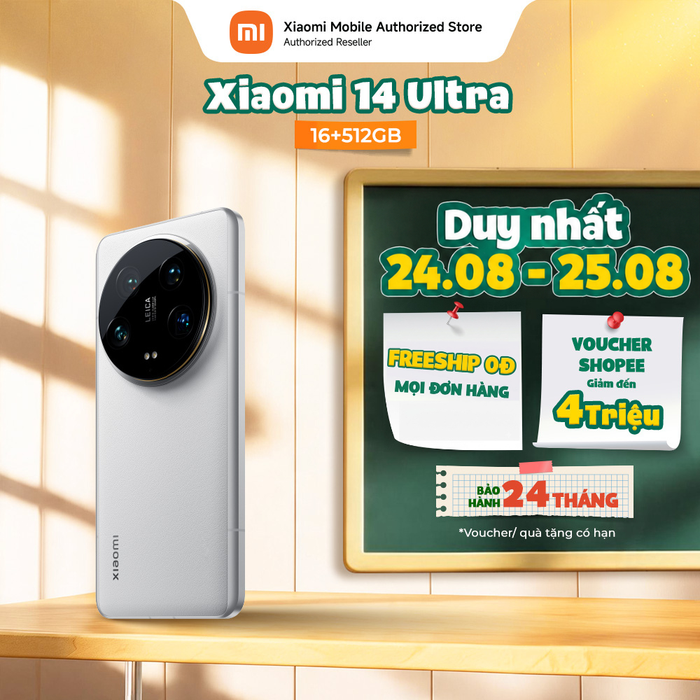 Điện thoại Xiaomi 14 Ultra (16+512GB) | Màn hình 6.73" WQHD+ AMOLED | Camera Leica | Snapdragon® 8Gen2 | Shopee Việt Nam