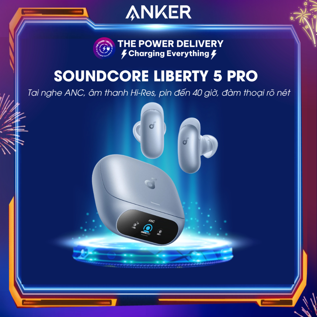 Tai Nghe Bluetooth Soundcore Liberty 5 Pro Chính Hãng | Chống Ồn ANC, Âm Thanh Hi-Res, Pin 40H | Shopee Việt Nam