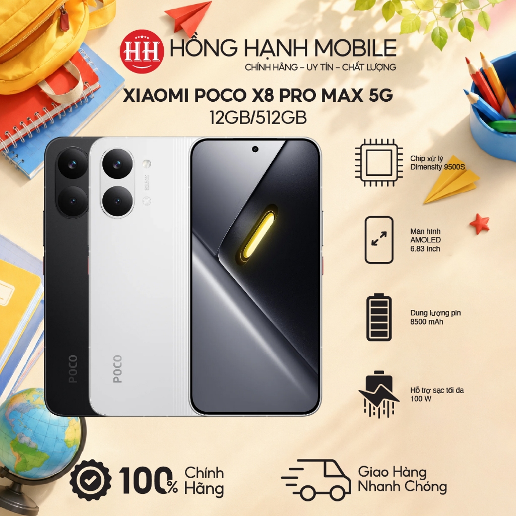 Điện Thoại Xiaomi POCO X8 Pro Max 5G 12GB/512GB - Hàng Chính Hãng | Shopee Việt Nam