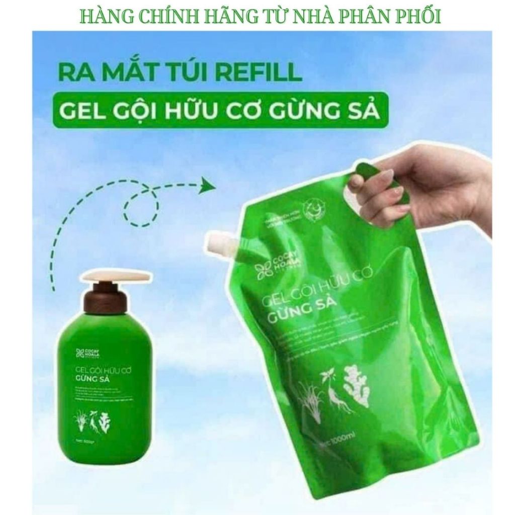 Dầu gội gừng sả hữu cơ làm sạch sâu da đầu, giảm tóc bết, dưỡng ẩm da đầu Túi Zip 1000gr- Nhà Lá | Shopee Việt Nam