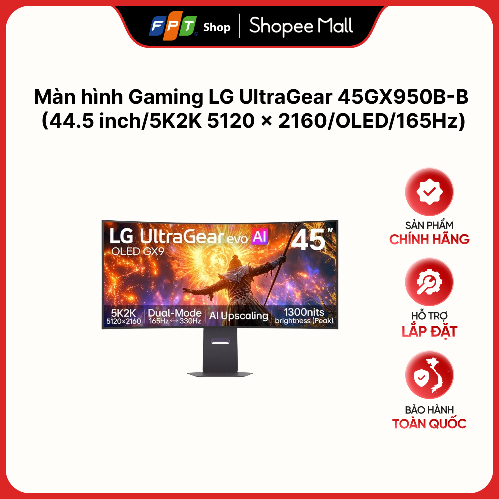 Màn hình Gaming LG UltraGear 45GX950B-B (44.5 inch/5K2K 5120 x 2160/OLED/165Hz) | Shopee Việt Nam
