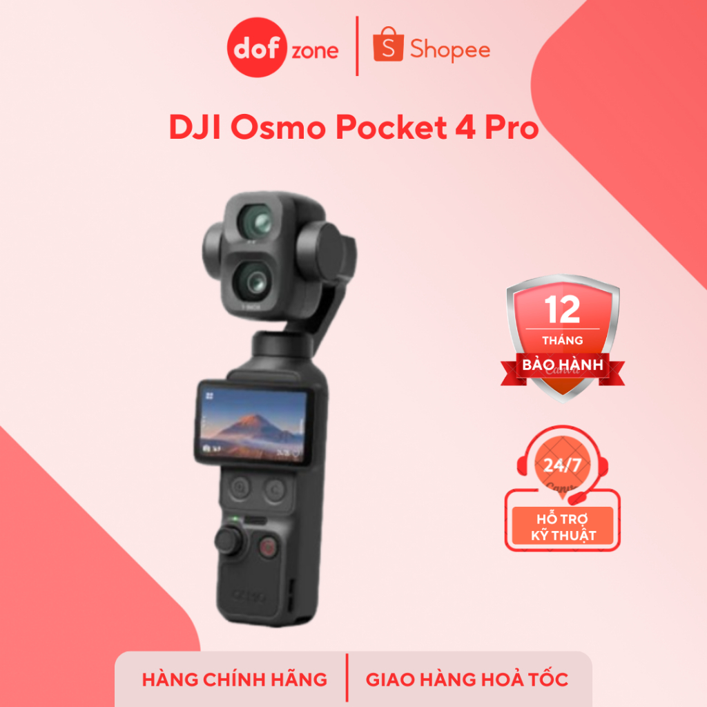 DJI Pocket 4P Camera Vlog 4K Gimbal 3 Trục Tracking AI Chụp Ảnh Quay Video | Shopee Việt Nam