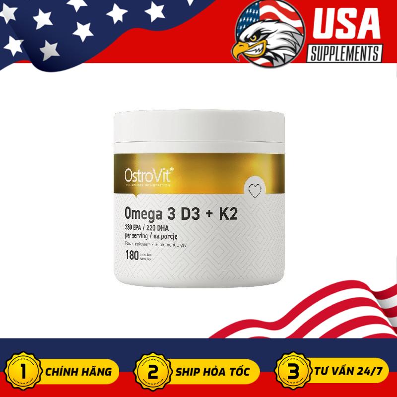 Ostrovit Omega3 D3 + K2: Viên Hỗ Trợ Chức Năng Mắt Và Xương Khớp - 90/180 Viên