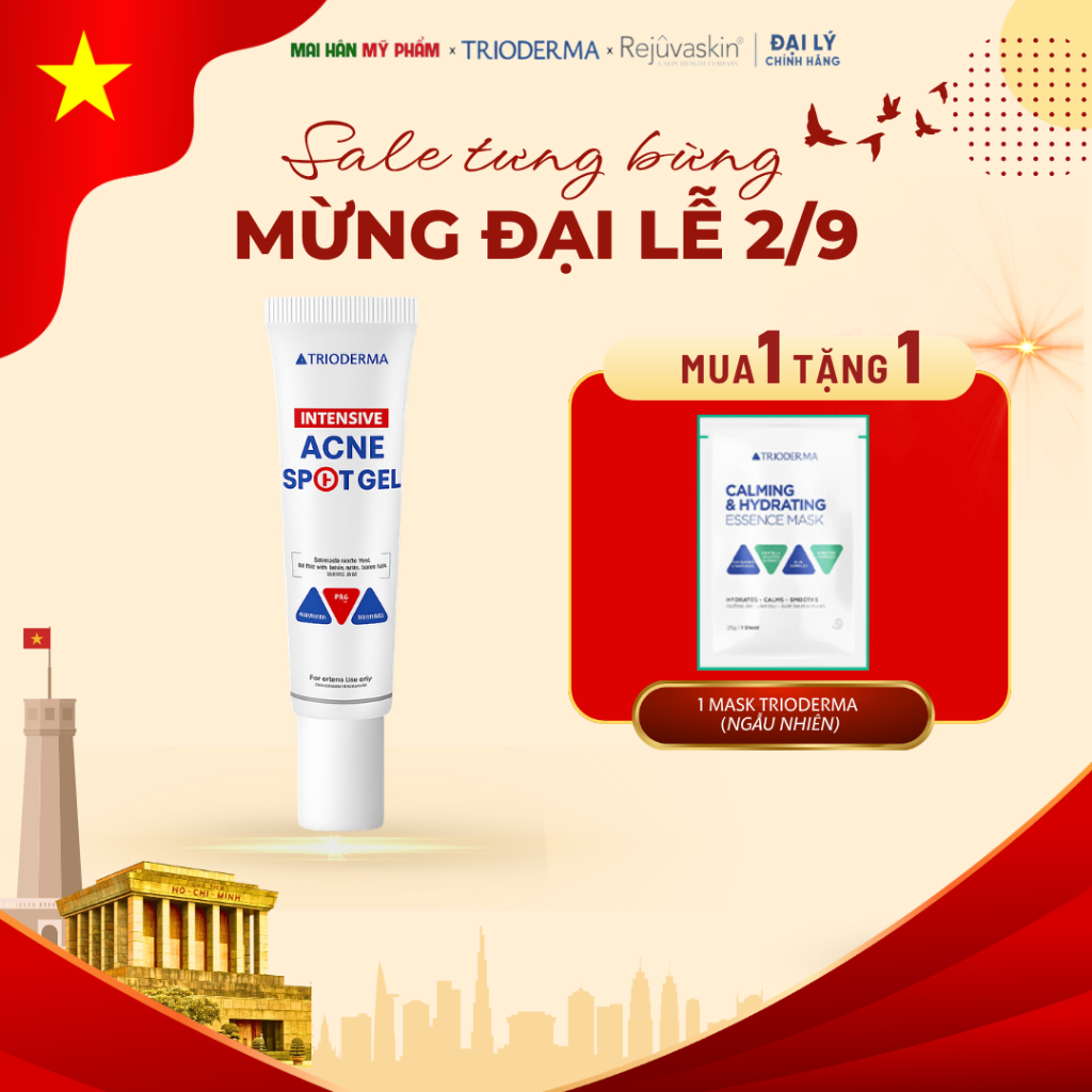 Gel Chấm Mụn Viêm Giảm Sưng Đỏ Mờ Thâm Trioderma Intensive Acne Spot Gel tuýp 10g Dành Cho Mụn Viêm | Shopee Việt Nam