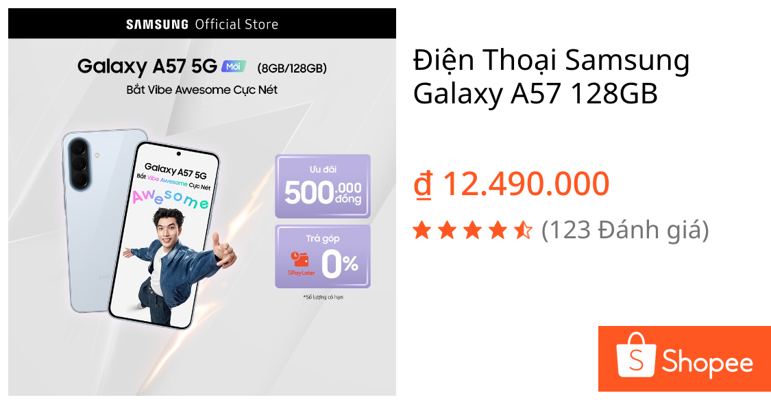 Điện Thoại Samsung Galaxy A57 128GB | Shopee Việt Nam