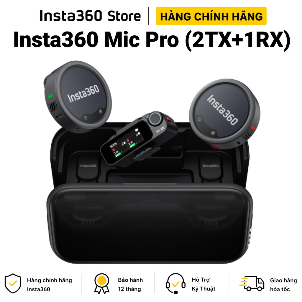 Insta360 Mic Pro bảo hành chính hãng 12 tháng | Shopee Việt Nam