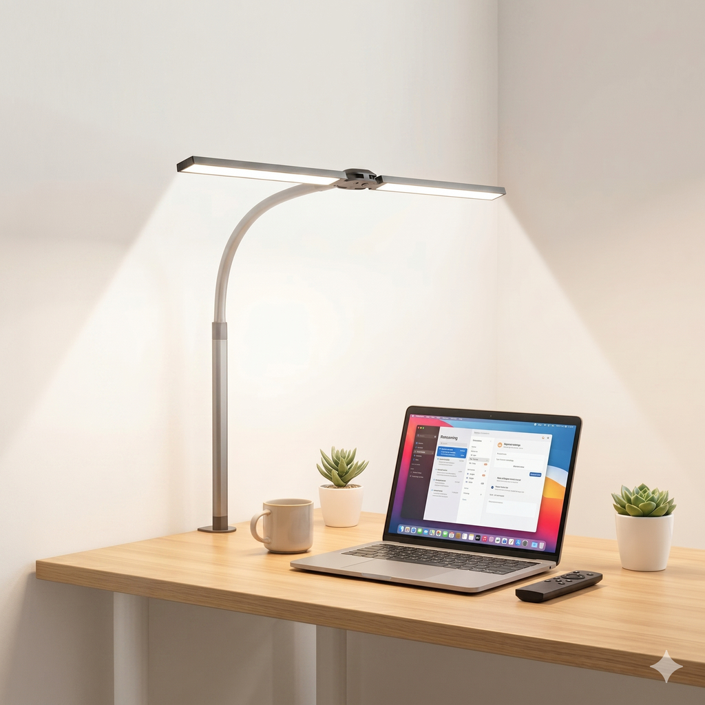 Đèn LED kẹp bàn cao cấp - JW5512 kẹp thành bàn, đèn bàn hai đầu công tắc cảm biến Double Head Desk Lamp | Shopee Việt Nam