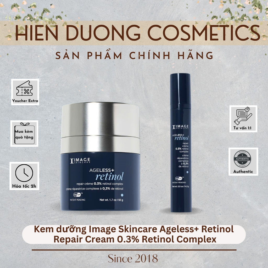 [Hàng Công Ty] Kem dưỡng Image Skincare Ageless+ Retinol Repair Cream 0.3% Retinol Complex | Căng bóng, mịn màng | Shopee Việt Nam