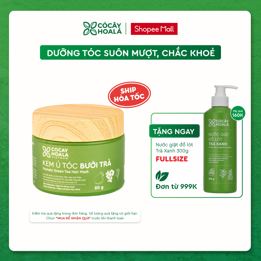 Kem ủ tóc Bưởi Trà Cỏ Cây Hoa Lá 80g Dưỡng Tóc Suôn Mượt | Shopee Việt Nam