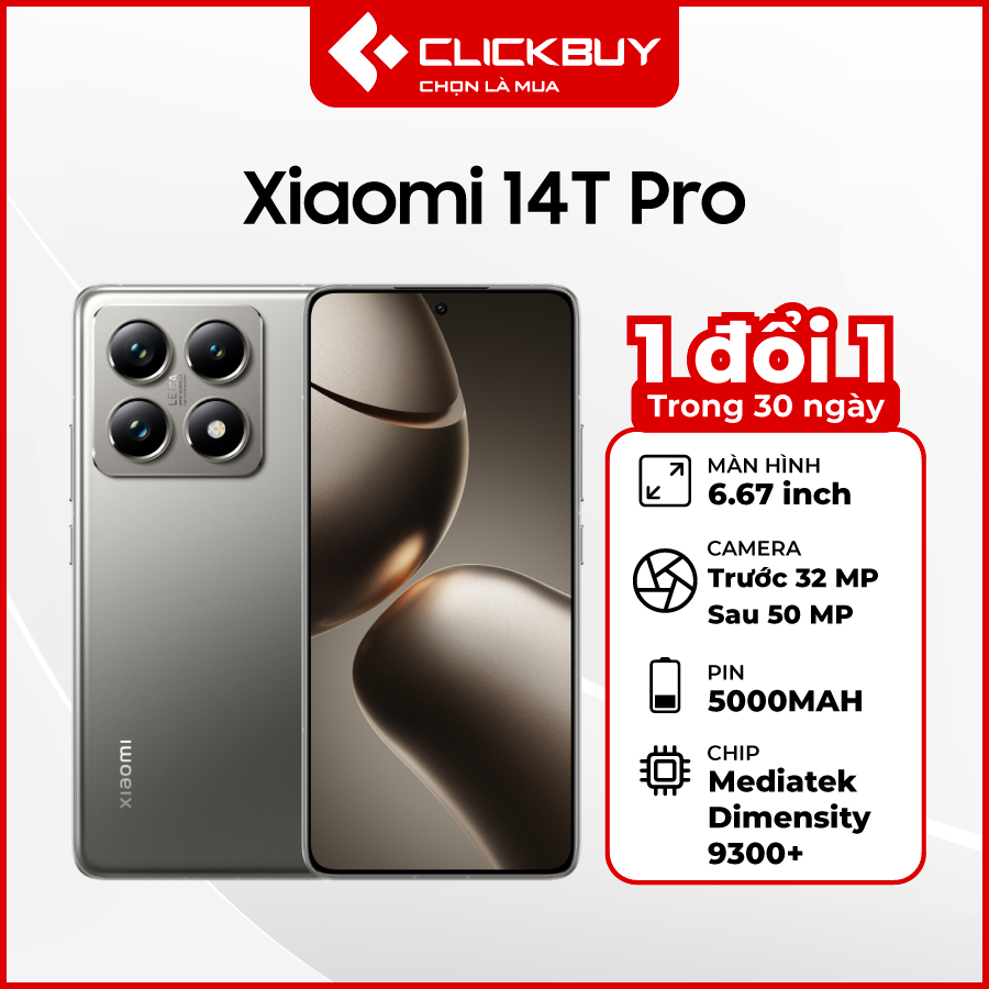 Điện thoại Xiaomi 14T Pro 12GB 512GB Chính Hãng | Shopee Việt Nam
