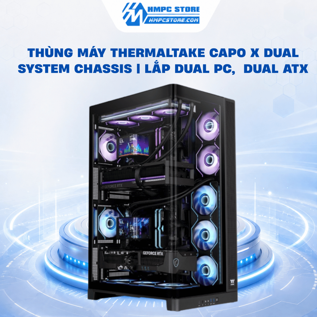 Case - Thùng máy Thermaltake CAPO X Dual System Chassis | lắp dual PC, dual ATX, bảo hành 1 năm | Shopee Việt Nam
