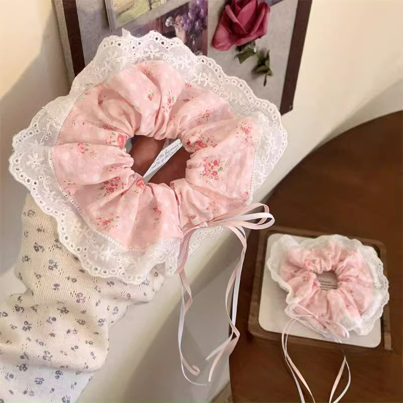 Dây buộc tóc hoa màu hồng Đuôi ngựa Dây buộc tóc Phụ kiện tóc Hàn Quốc | Shopee Việt Nam