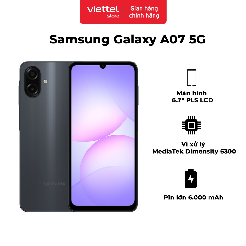 Điện thoại Samsung Galaxy A07 5G 4GB 128GB Chính hãng | Shopee Việt Nam