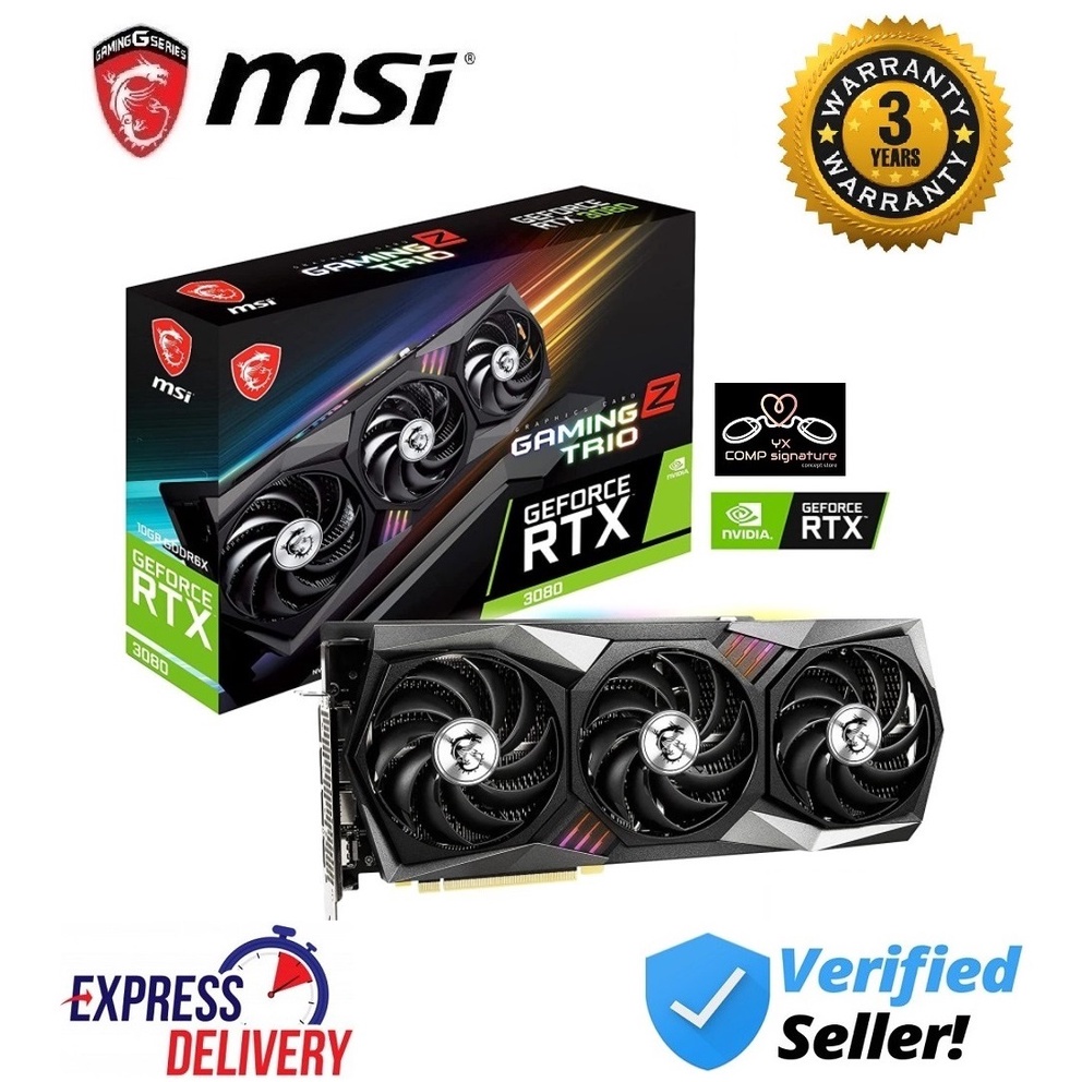 MSI GeForce RTX3080 10GB GDDR6X RTX 3080 Gaming Z Trio 10G | Shopee Malaysia