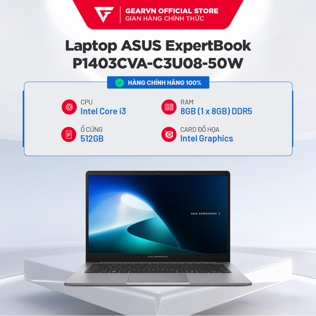 Laptop ASUS ExpertBook P1 P1403CVA-C3U08-50W 14 inch Core 3 100U 8GB 512GB Win11 Bản quyền BH 24Th | Shopee Việt Nam