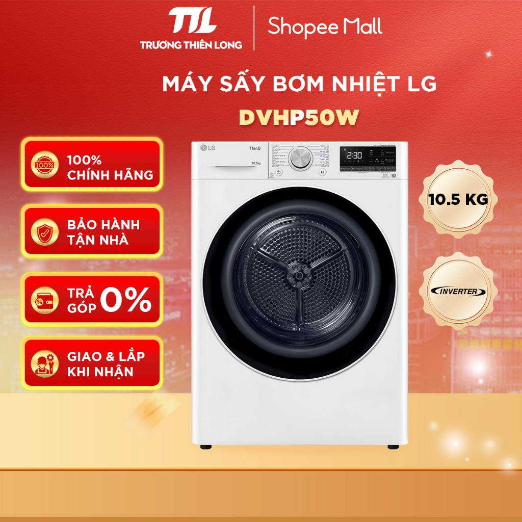 DVHP09W - Máy Sấy Bơm Nhiệt LG 9 Kg [TOÀN QUỐC] | Shopee Việt Nam