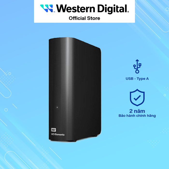 Ổ cứng di động để bàn Western Digital WD Elements 3.5" (6TB-18TB) - WDBBKG0060HBK | Shopee Việt Nam