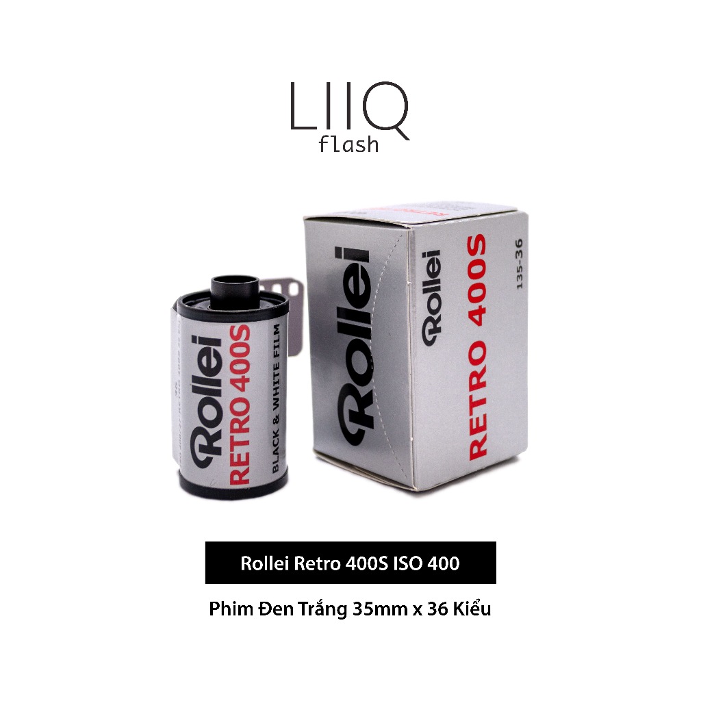 Phim Rollei Retro 400S ISO 400, Đen Trắng B&W, 135/35mm x 36 Kiểu, In Date Cho Máy Chụp Ảnh Film - LIIQ Flash | Shopee Việt Nam
