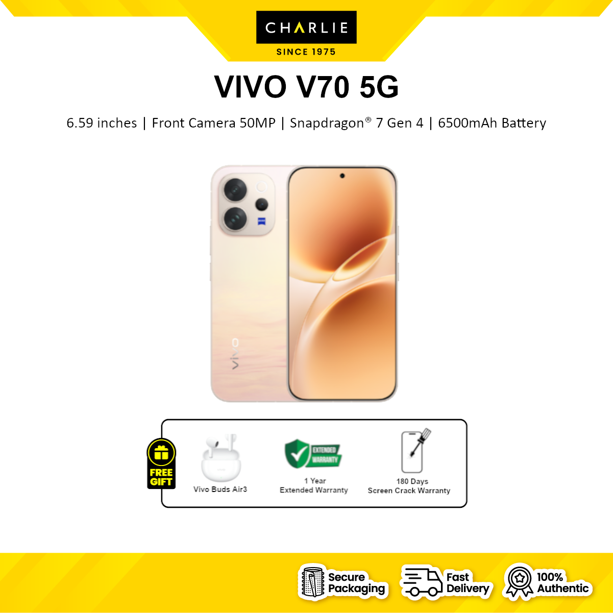 VIVO V70 5G SMARTPHONE (8GB RAM+256GB ROM) / (12GB RAM+256GB ROM) / (12GB RAM+512GB ROM) | ORIGINAL VIVO MALAYSIA