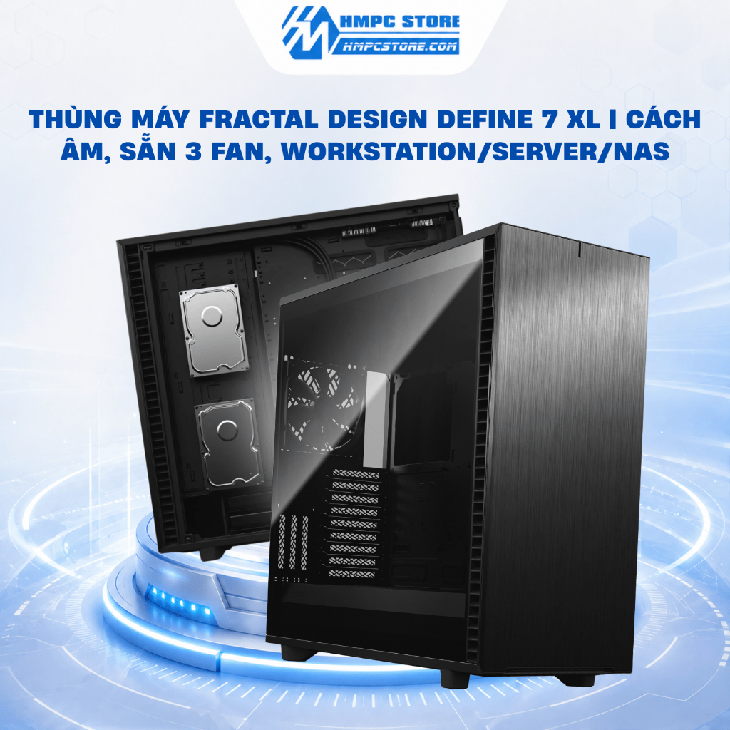 Case - Thùng máy Fractal Design Define 7 XL | Cách âm, sẵn 3 fan, Workstation/Server/NAS, BH 1 năm | Shopee Việt Nam