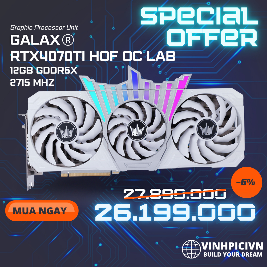 Card màn hình GALAX RTX 4070Ti HOF OC LAB [NEW] | Shopee Việt Nam