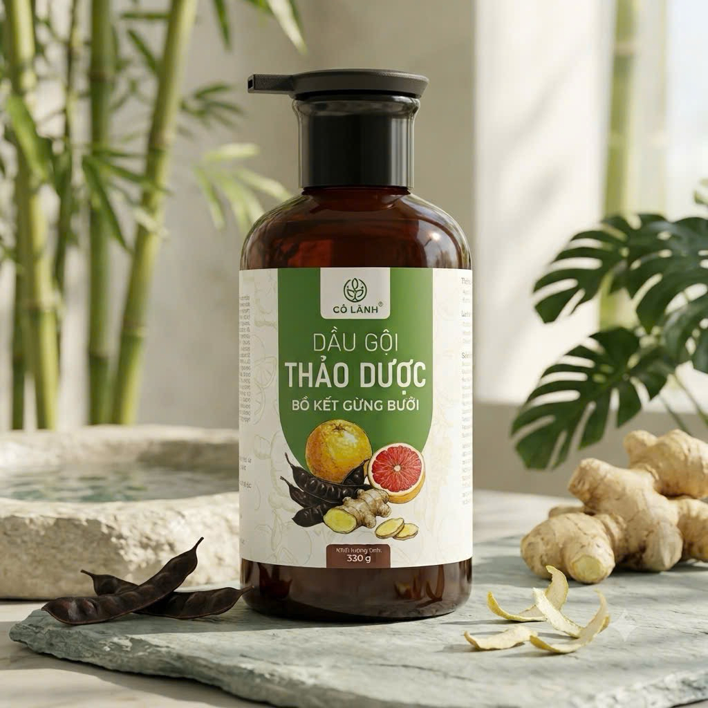 (HOT) Dầu Gội Bồ Kết Gừng Bưởi Cỏ Lành 330g Làm Sạch & Giúp Tóc Chắc Khoẻ Bồng Bềnh | Shopee Việt Nam