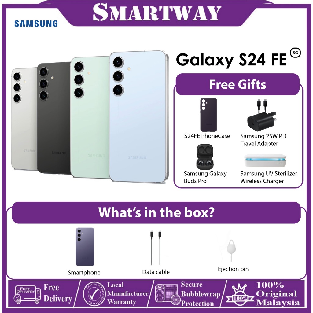 Samsung Galaxy S24 FE 5G (8+128GB / 8+256GB) Al Phone , Long Battery Life 🎁Samsung Malaysia Warranty