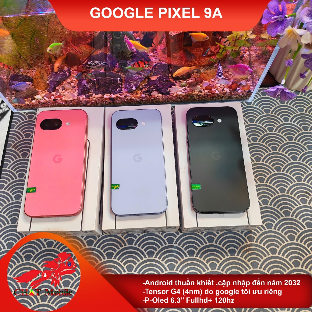 Điện thoại Google Pixel 9A Fullbox,Tensor G4 (4nm ) ,P-Oled 6.3'' Fullhd+ 120hz ,Pin 5100 Mah | Shopee Việt Nam