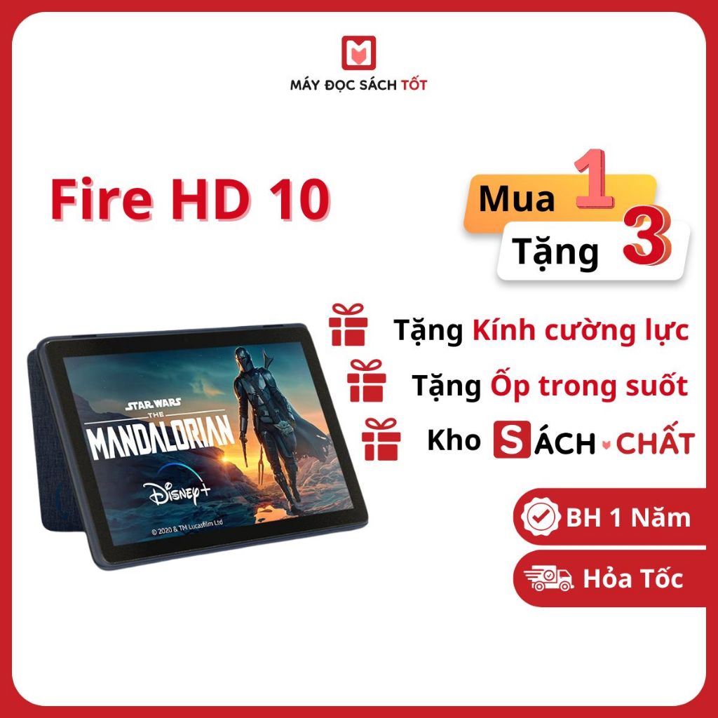 Máy tính bảng Amazon Fire HD 10 (2021) - RAM 3GB - Chip 8 nhân - Full HD - Nguyên seal - BH 12 tháng | Shopee Việt Nam