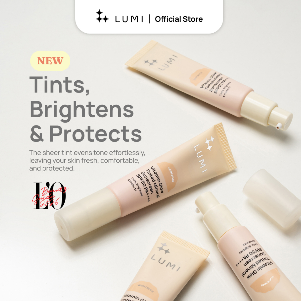 [NEW] LUMI Vitamin Glow Tinted Mineral Sunscreen SPF50 PA++++ (30ml) | Shopee Malaysia