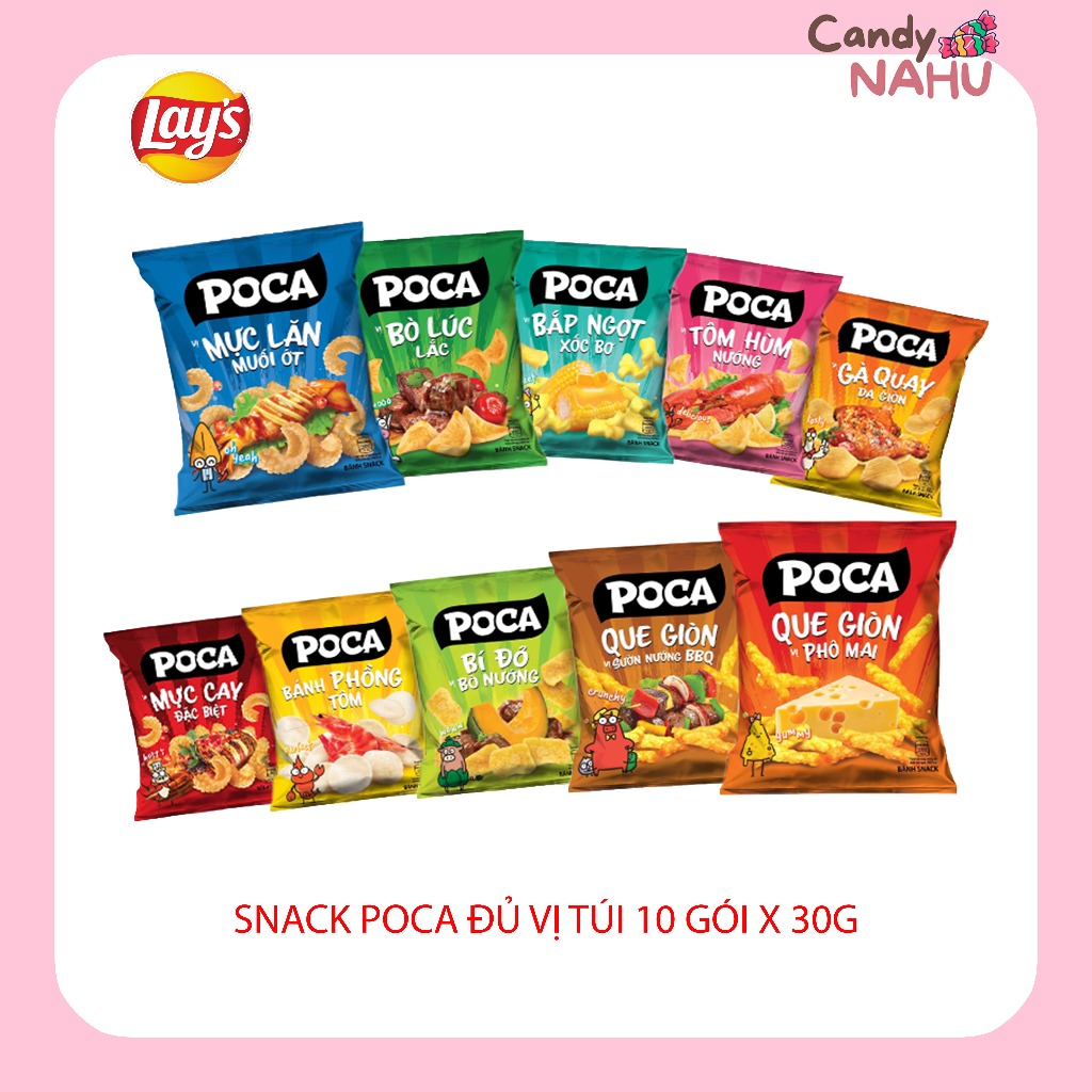 Snack Poca đủ vị túi 10 gói x 30g | Shopee Việt Nam