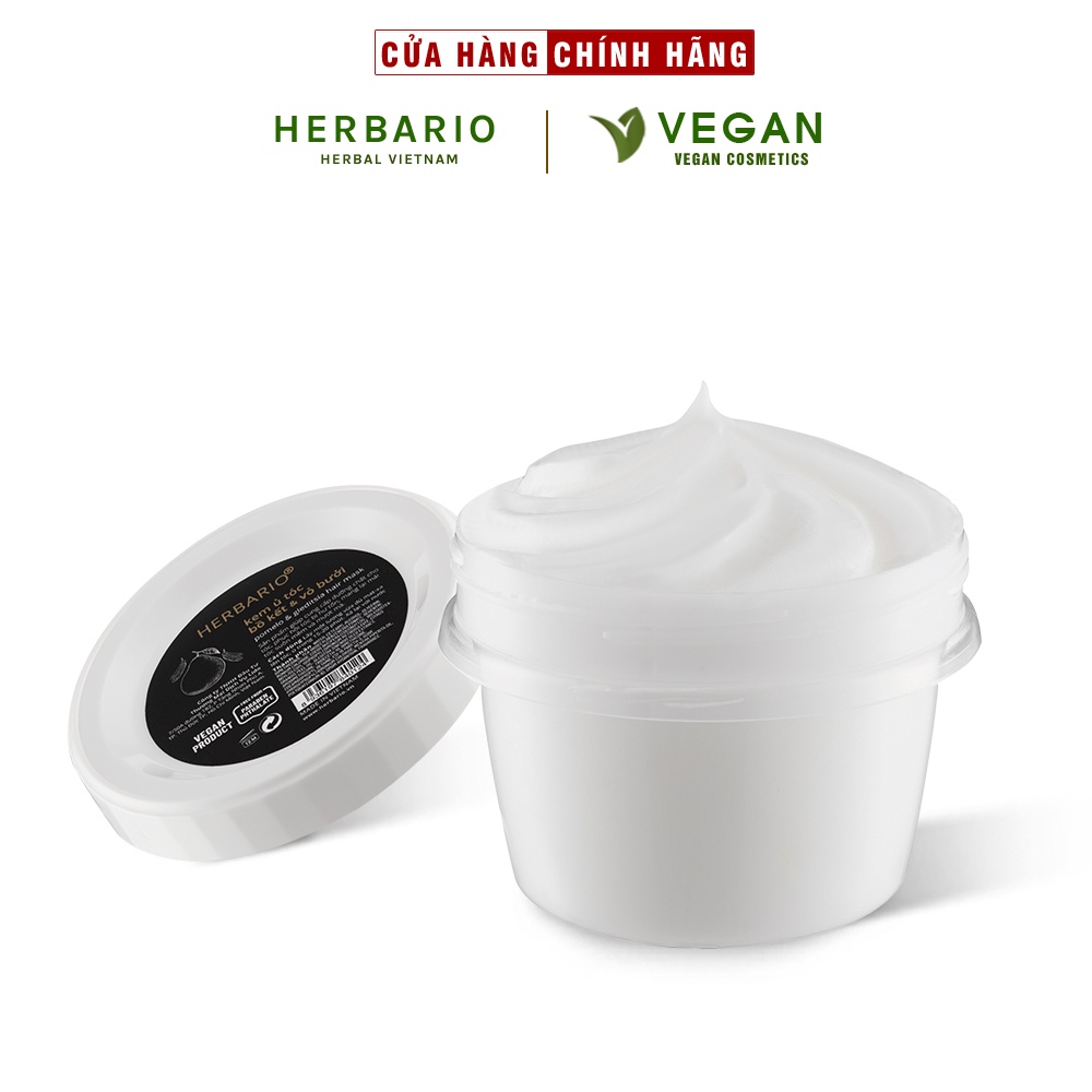 Kem ủ tóc bồ kết & vỏ bưởi herbario 200ml thuần chay | Shopee Việt Nam