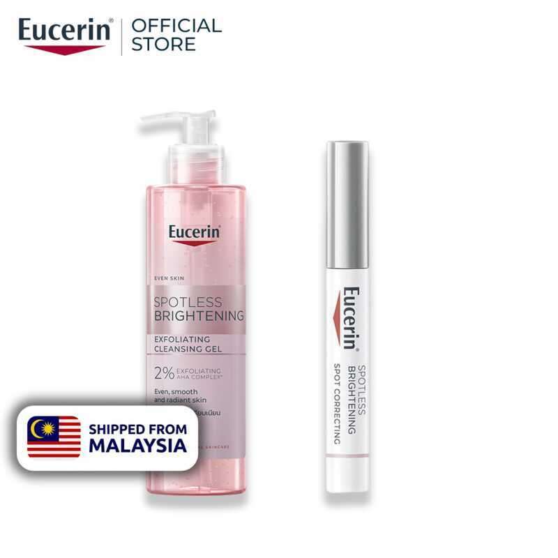 Eucerin Spotless Brightening Exfoliating Cleansing Gel 200 ml |Boosting Essence 100ml | Thiamidol Essence | Cleanser