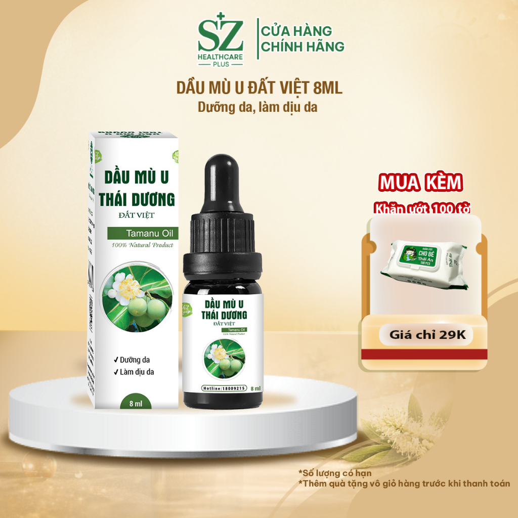 Dầu Mù U Đất Việt 8ml (Thái Dương cũ) - Mờ Thâm, Dưỡng Da, Làm Dịu Da Giảm Tình Trạng Da Khô, Nứt Nẻ | Shopee Việt Nam