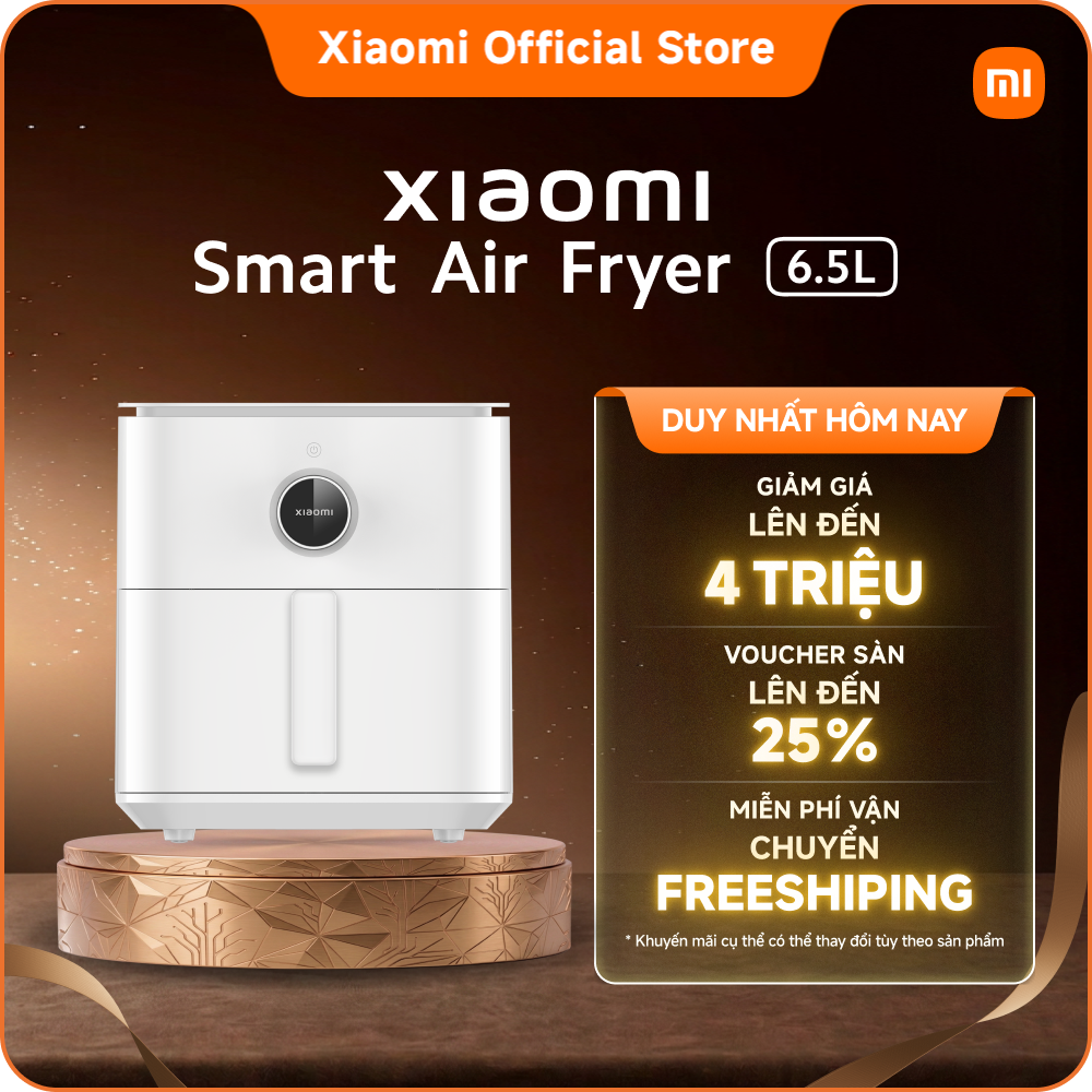 Xiaomi Smart Air Fryer 6.5L | Chiên không dầu | Nướng bánh | Làm sữa chua | Sấy trái cây | Rã đông | Lên men