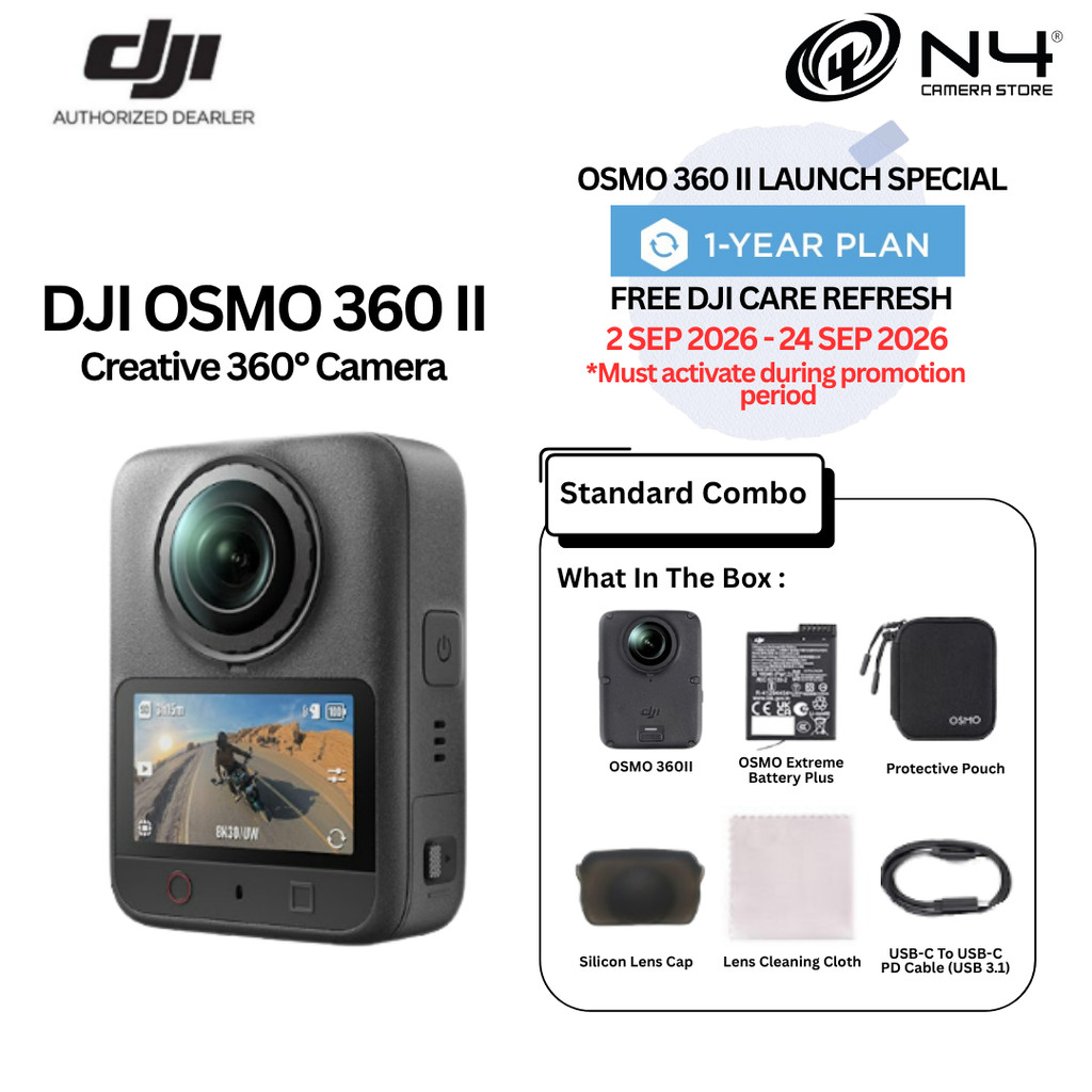 DJI OSMO 360 II 8K Revolutionary 360° Camera Shoot Track and Create All In One .