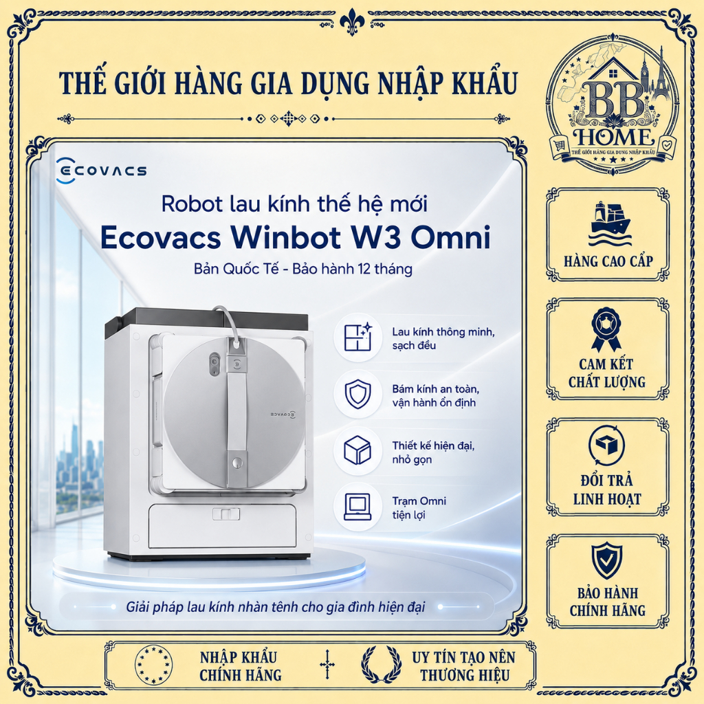 Robot lau kính thế hệ mới - Ecovacs Winbot W3 Omni | Shopee Việt Nam