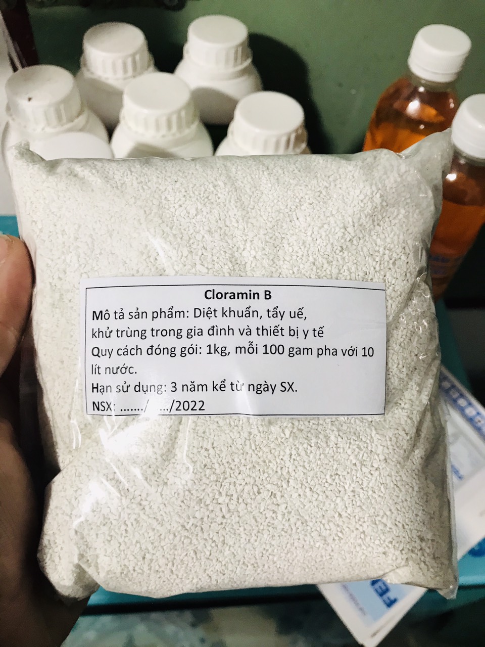 [TÚI 1kg] Cloramin B 25% khử trùng kháng khuẩn vệ sinh nhà cửa trường học khu công nghiệp