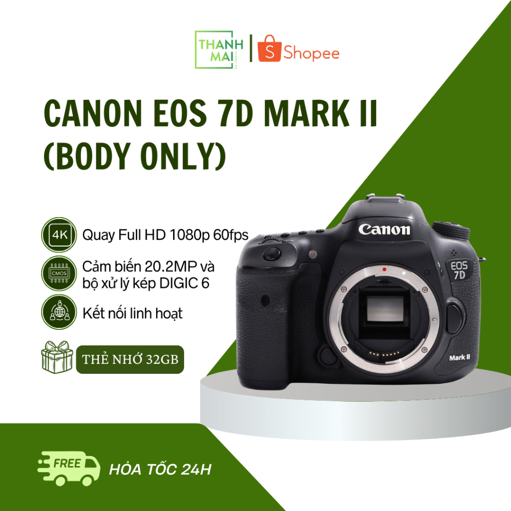 Máy ảnh Canon EOS 7D Mark II (Body) | Shopee Việt Nam