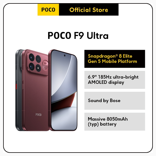 [NEW] POCO F9 Ultra Smartphone | Snapdragon® 8 Elite Gen 5 Mobile Platform,Sound by Bose with subwoofer | Shopee Malaysia