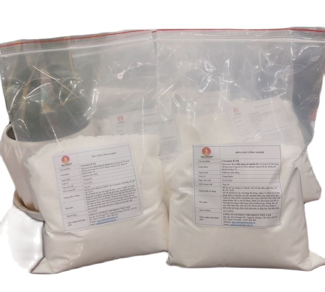 Chất khử khuẩn Cloramin B túi 1 kg hàng nhập khẩu khử khuẩn diệt khuẩn hiệu quả vệ sinh nước hồ bơi diệt rêu mốc tiêu diệt vi rút Corona